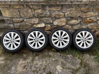 Alu kola originál 5x100 r16 vw Polo + nové letní pneu dot25