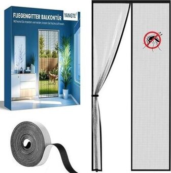 Balkónové dveře se sítí proti hmyzu, magnetická síť proti hm