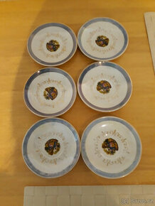 Prodám 6 malovaných porcelánových talířků (podšálků)