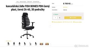 Ergonomická kancelářská židle FISH BONES PDH – pohodlná