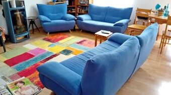 Prodám sedací soupravu: 2 pohovky + křeslo – pohodlné, zacho