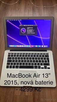 MacBook Air 13” 2015 s novou baterií