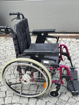 široký invalidní vozík XXL, 4 brzdy