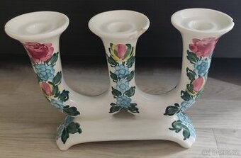 Keramický trojramenný svícen