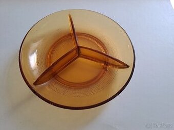 Skleněná dělená miska malá