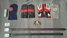 retro rukavice, opasek Yamaha XS, zapalovač Kawasaki Z 1000