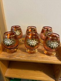 STARÉ SMALTOVANÉ SKLENICE - SET NOVÝ BOR