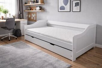 Multifunkční postel s přistýlkou. Zdarma matrace. Bílá