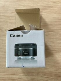 nový, nepoužitý, objektiv ef50mm 1,8 STM