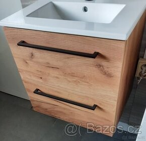 Koupelnová skříňka s umyvadlem 60 cm dub