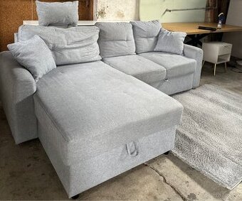 Rozkládací rohová sedací souprava s úložným prostorem