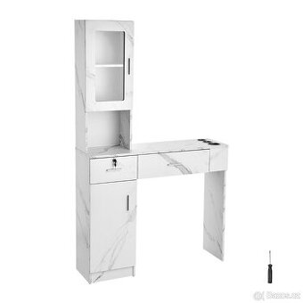 Kadeřnická nástěnná pracovní stanice s úložným prostorem