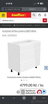 Kuchyně skříňka garden/aspen 80