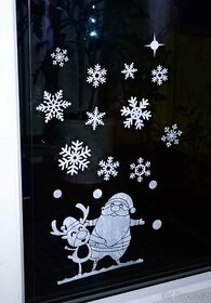 Vánoční dekorace - samolepky na sklo do oken