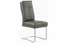 Jídelní židle Gloria, šedá ekokůže - 1