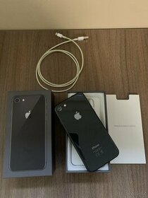 Apple iPhone 8 gray, perfektní stav + kompletní balení - 1