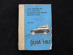 Škoda 1202 Seznam náhradních dílú 1961 - 1962