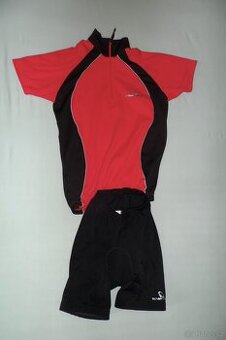 Dětský cyklistický dres+kraťasy vel. 140