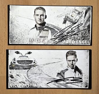 Engel a Bastian Rowe Racing Mercedes GT autogramy - 1