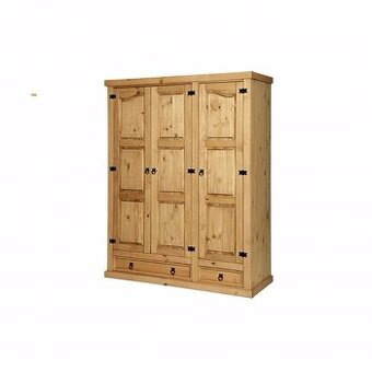 Dřevěná skříň 3dveřová CORONA vosk 162818