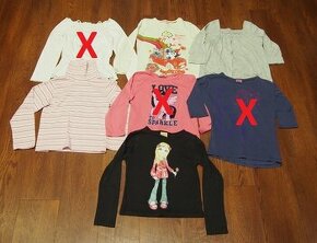 4x triko dlouhý rukáv vel.122