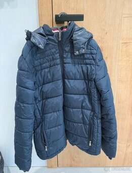 Pánská modrá bunda Lee Cooper s odepínací kapucí