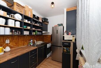 Prodej zděného bytu s plechovou garáží, v obci Mileč