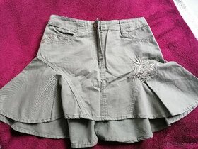 Dívčí sukýnka, vel. 128, barva khaki