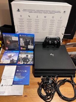 PS4 PRO 1TB 4K + hry TLOU Horizon WD2 Death Stranding