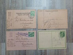 Staré feldpost korespondenční vojenské lístky