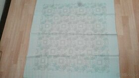 Vintage : malé ubrusy-damašek, krajka