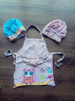 Dětská kuchařská zástěra s čepicemi