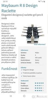 Skleněný raclette gril