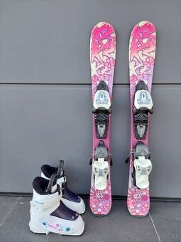 Dětské lyže K2, 76 cm + lyžáky SALOMON