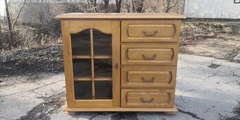 Masivní světlá komoda 2x s šuplíky