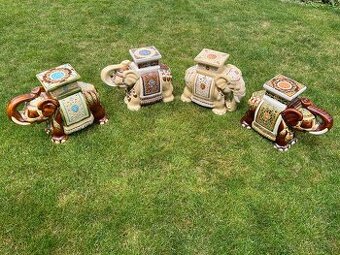 3x velký porcelánový slon