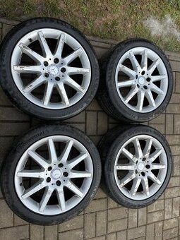 4x alu disky 5x112 R17, letní pneu 70%