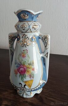 Porcelánová váza Royal Dux, retro, zlatý štítek