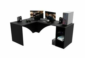 Počítačový rohový stůl CARAMBOL- černý