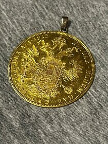 Zlatý 4 Dukát 1915 investiční  v závěsu PRODÁNO - 1