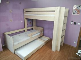 Rohová patrová postel - 1