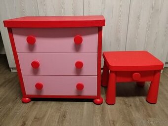 Dětský nábytek ikea mammut komoda noční stolek