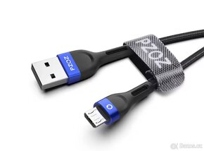 Kvalitní kabely micro USB - textilní povrch
