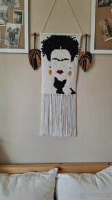Boho tapiserie Frida s kočkou
