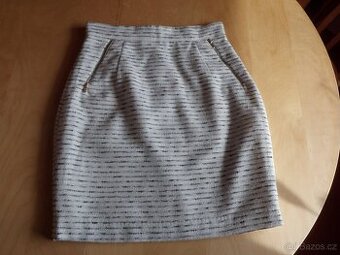 sukně bíločerná zn. H&M - vel. 36