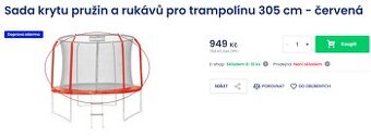 Náhradní díly NOVÉ - trampolína Marimex dia 3,05