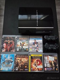 PS3 Fat 80GB + 7 her + ovladače (CECHK04)