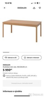 Rozkládací jídelní stůl jenom osobní odběr - 1
