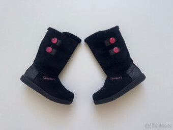 Dětské zimní boty kozačky černé Skechers EUR 35
