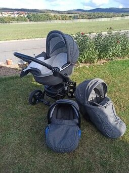 Kočárek Tudore Trapper grey stone 3 kombinace